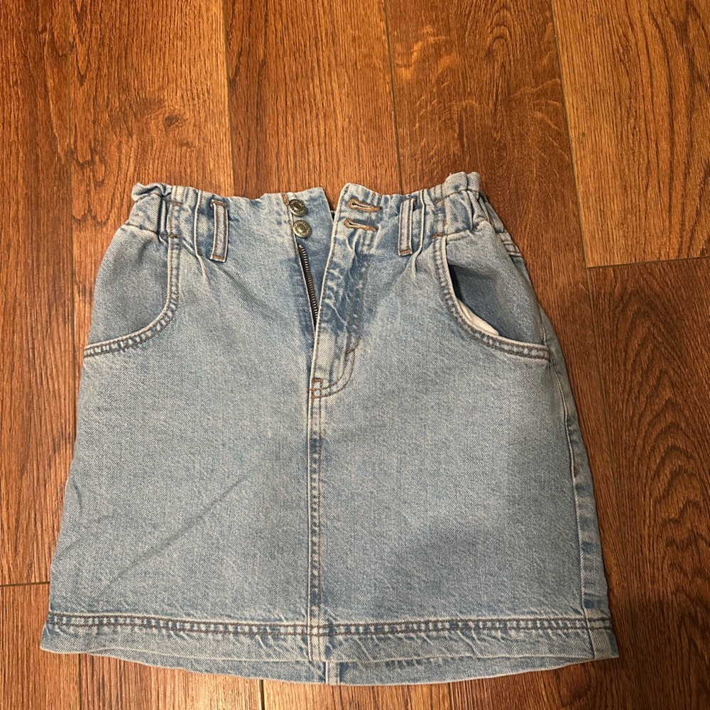 Topshop Blue Denim Skirt
